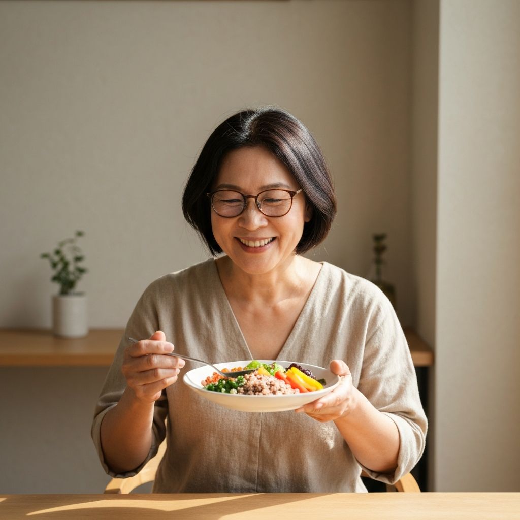 Mindful eating concept